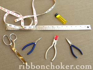 Pliers, Scissors, Lighter and Ruler